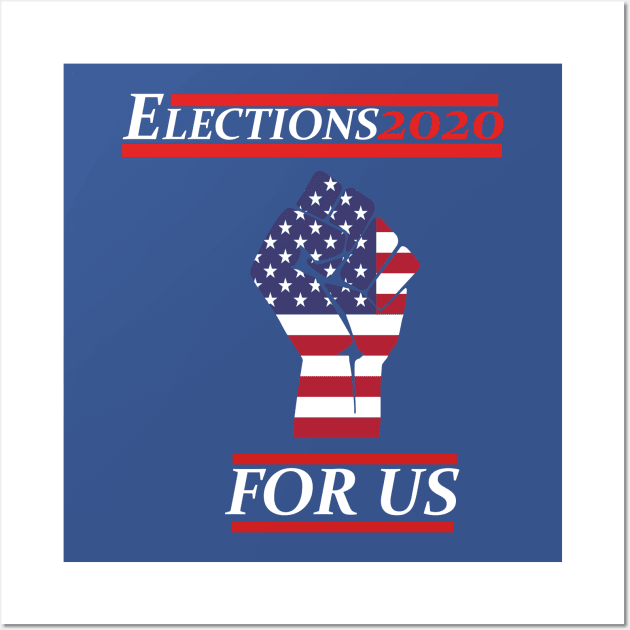 elections USA america 2020 vote Bing Tribbiani trump Brady Belichick Wall Art by Azadinstore
